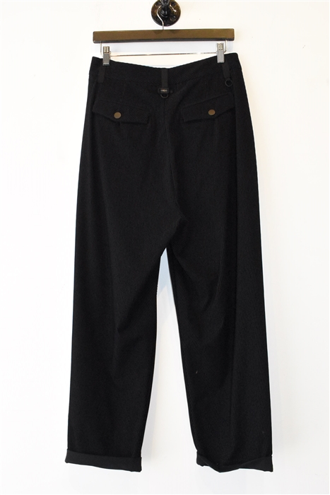 Basic Black High Wide-Leg Trousers, size 10