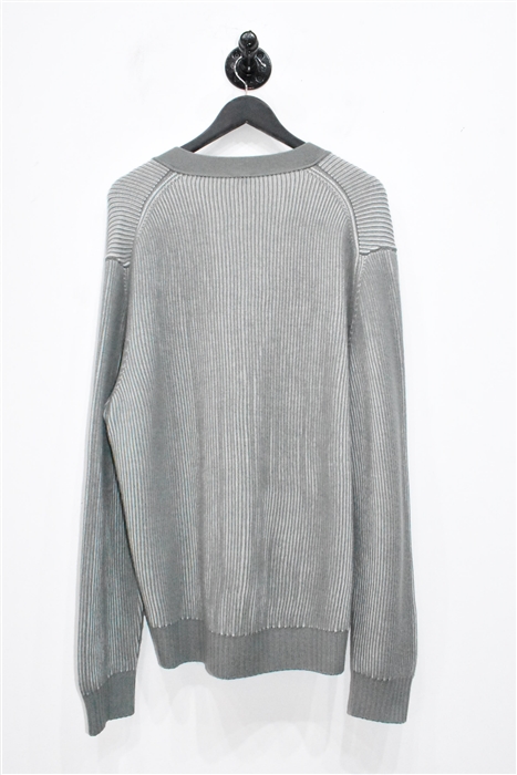 Gray Stripe Eleventy Cardigan, size L
