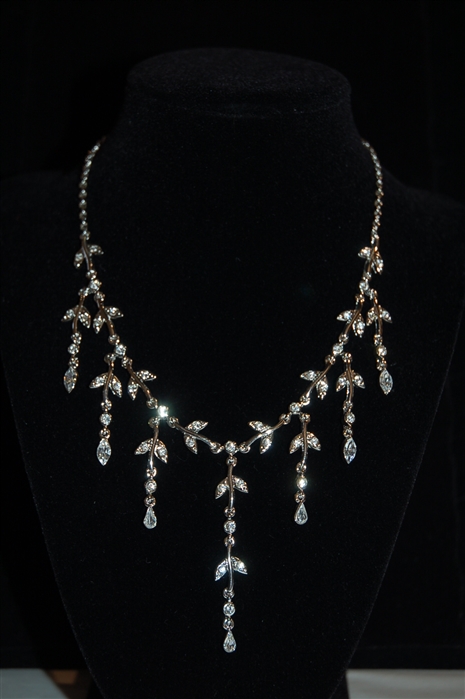 Rhodium Nina Ricci Necklace, size O/S