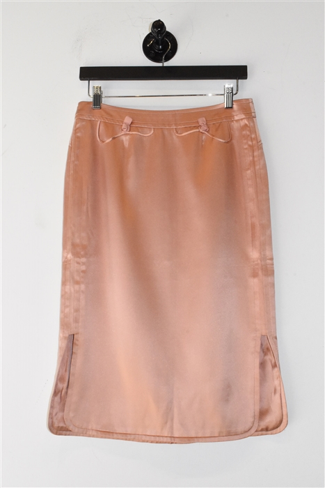 Salmon Saint Laurent Pencil Skirt, size 8