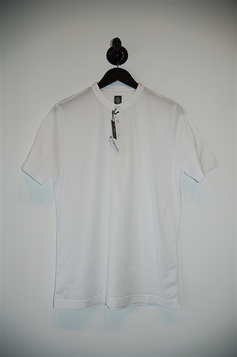 Crisp White Eleventy Henley, size M
