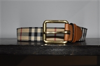 Check Burberry Belt, size L