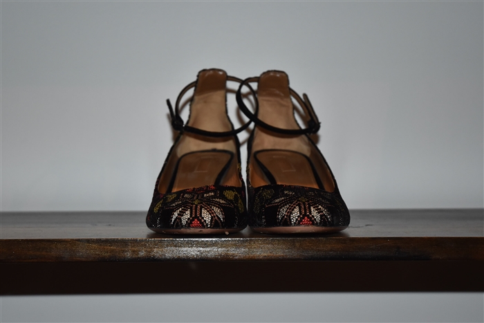 Black Velvet Aquazzura Pumps, size 10