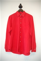 Bright Red Christian Dior - Vintage Button Shirt, size L