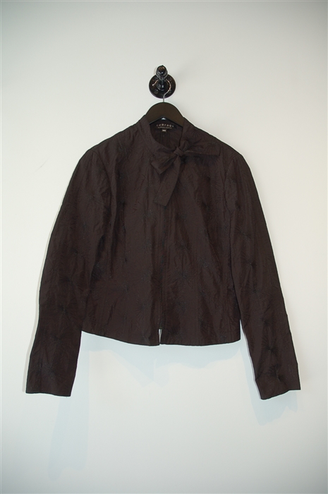 Basic Black Comrags Zippered Top, size M