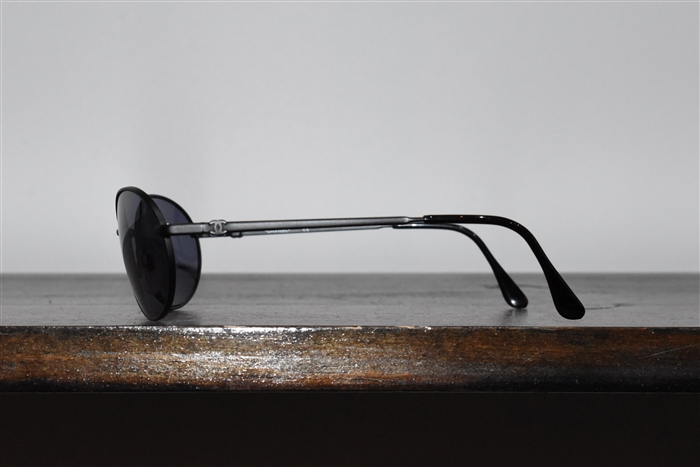 Matte Black Chanel Sunglasses, size O/S