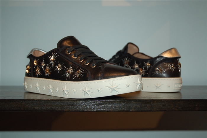 Black Leather Aquazzura Sneaker, size 8.5