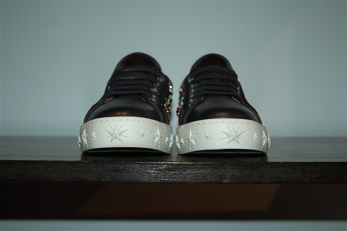 Black Leather Aquazzura Sneaker, size 8.5