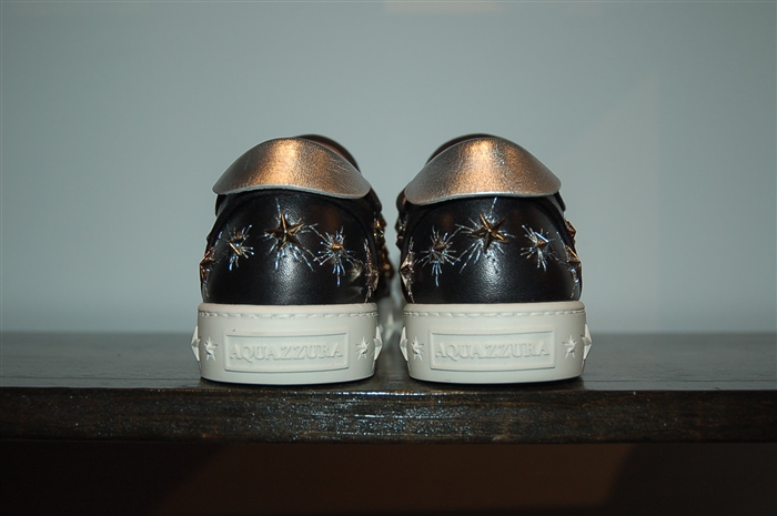 Black Leather Aquazzura Sneaker, size 8.5