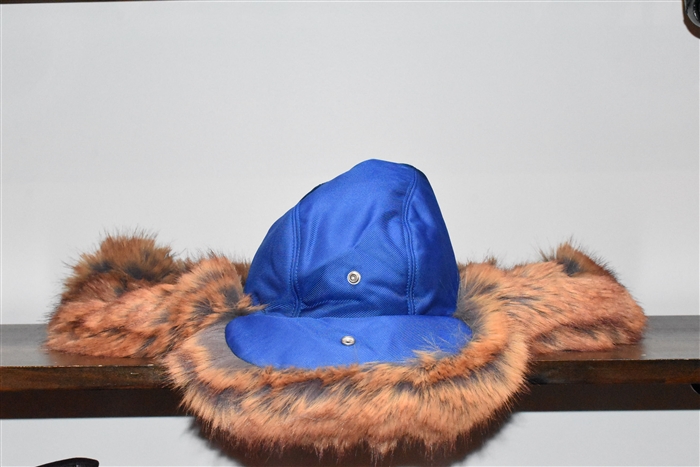 Cobalt Burberry Trapper Hat, size S