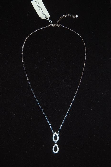 Rhodium Nina Ricci Necklace, size O/S
