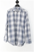 Navy Check Etro Button Shirt, size XL