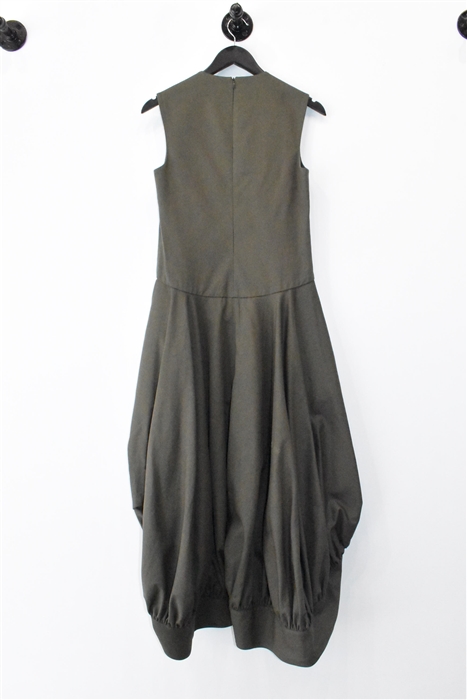 Khaki Green J. W. Anderson Midi Dress, size 2