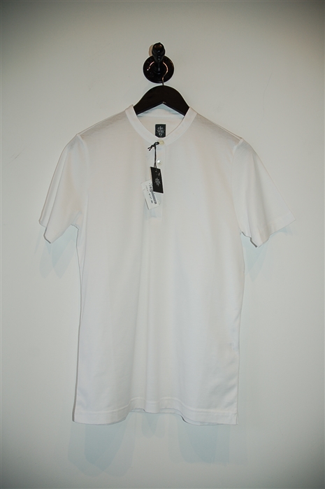Crisp White Eleventy Henley, size S