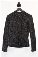 Black Tweed Chanel Tweed Jacket, size 6