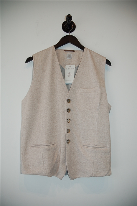 Palest Beige Eleventy Waistcoat, size XL