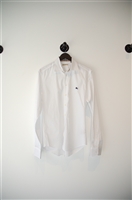 Crisp White Burberry Button Shirt, size M