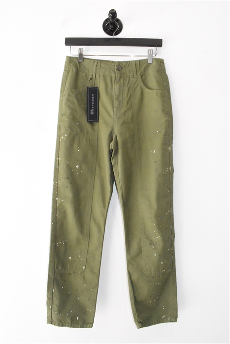 Military Green Veronica Beard Straight Leg Jean, size 27