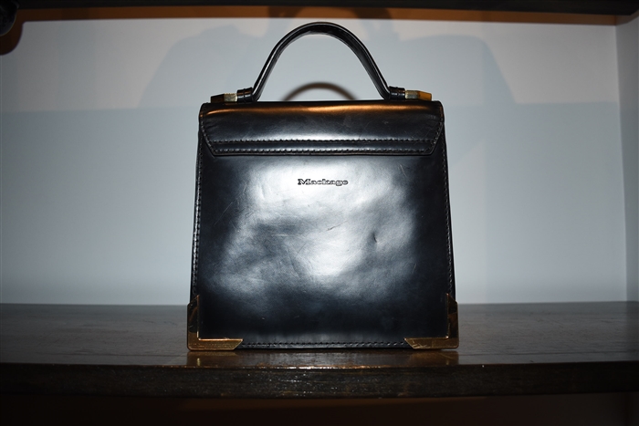 Black Leather Mackage Handbag, size S