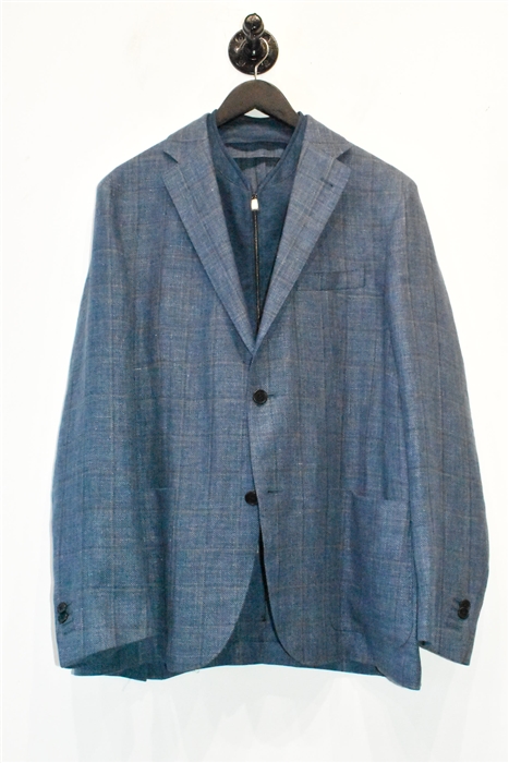 Blue Check Corneliani Jacket, size XL
