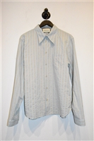 Blue Stripe Gucci Button Shirt, size XL