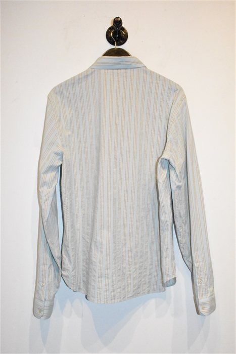 Blue Stripe Gucci Button Shirt, size XL