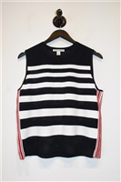 Navy & White Autumn Cashmere Tank Top, size M