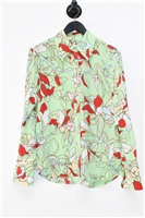 Floral Equipment Silk Shirt, size S