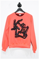 Neon Coral Kenzo Sweatshirt, size XS