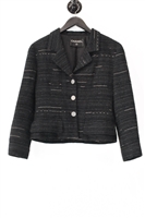Black Tweed Chanel Tweed Jacket, size S