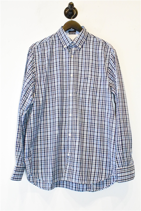 Blue Check Paul & Shark Button Shirt, size L