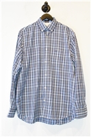 Blue Check Paul & Shark Button Shirt, size L