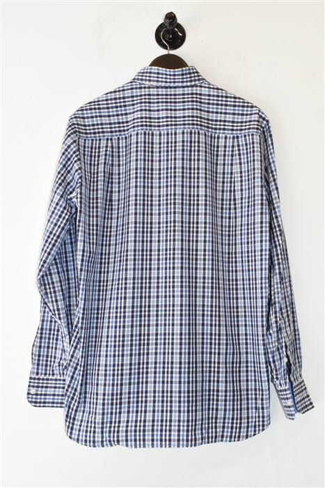 Blue Check Paul & Shark Button Shirt, size L