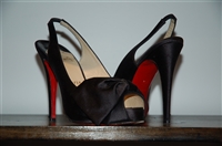 Basic Black Christian Louboutin Peep-Toe, size 7.5