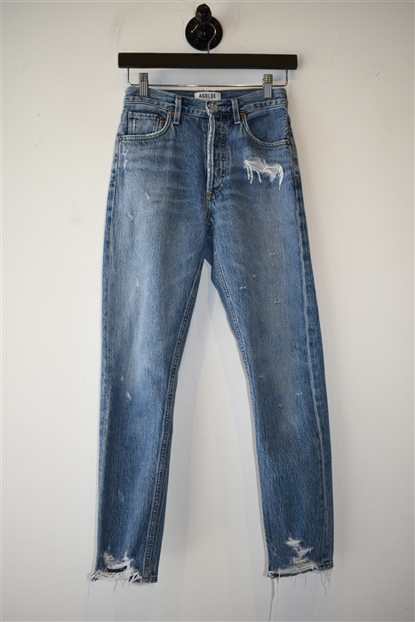 Faded Denim Agolde Slim-leg Jean, size 24