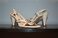 Cream Chanel Sandal, size 8.5