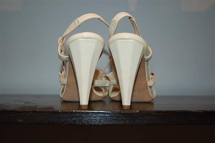 Cream Chanel Sandal, size 8.5