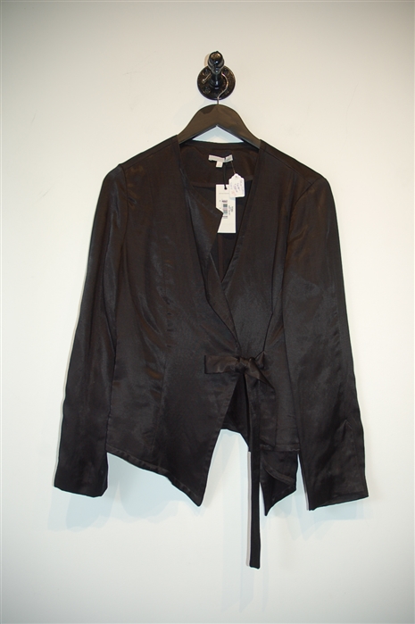 Satin Black Skin Jacket, size S
