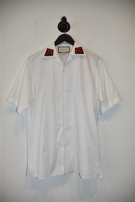 White Gucci Bowling Shirt, size XS