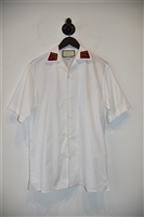 White Gucci Bowling Shirt, size XS