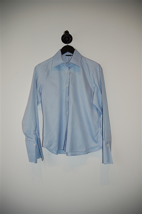 Baby Blue Pink Tartan Button Shirt, size 6