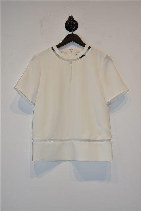 Soft White Alexander Wang Short-Sleeved Top, size 2