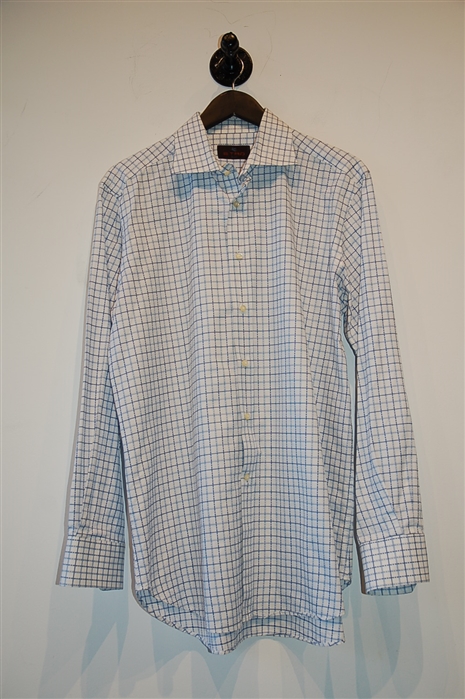 Blue Check Etro Button Shirt, size L