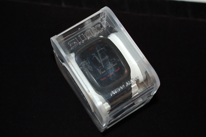 Basic Black Swatch Wristwatch, size O/S