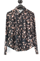 Abstact Print Comrags Button Shirt, size L