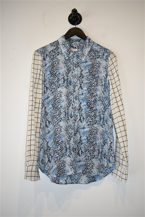 Multi-print Equipment Silk Shirt, size M
