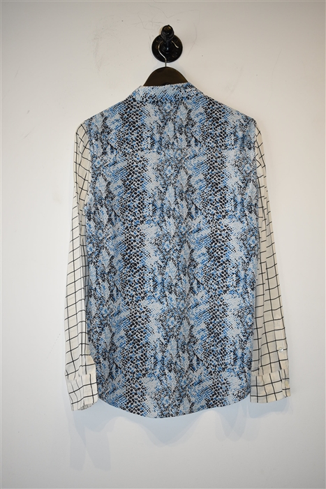 Multi-print Equipment Silk Shirt, size M