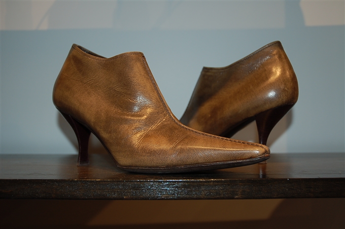 Burnished Brown Prada Booties, size 8