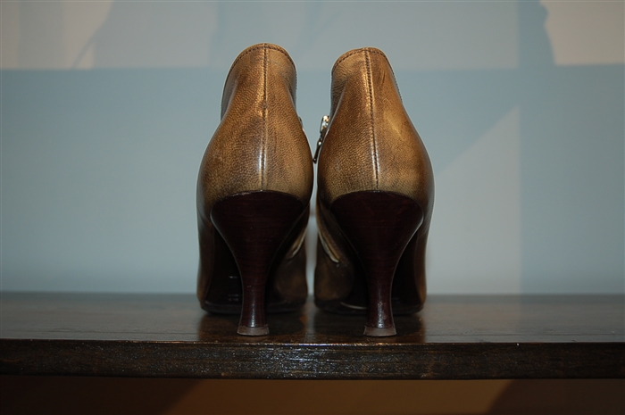 Burnished Brown Prada Booties, size 8