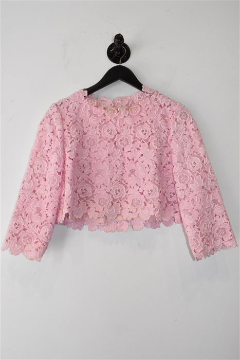 Pastel Pink Oscar de la Renta Cropped Top, size 8